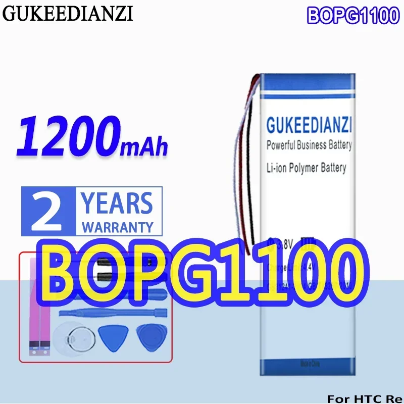 High Capacity GUKEEDIANZI Battery 1200mAh For HTC Re BOPG1100 Digital Batteries