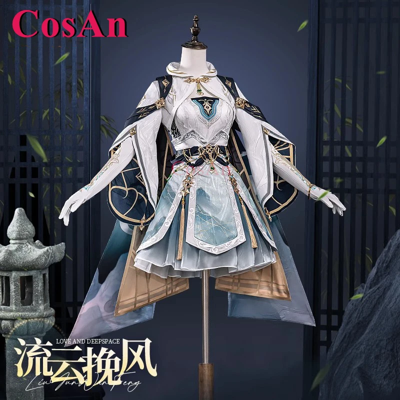 CosAn Game Love And Deepspace Leading Lady Cosplay Costumes Flowing Clouds Holding Wind Combat Dress Party Role Play Clothing