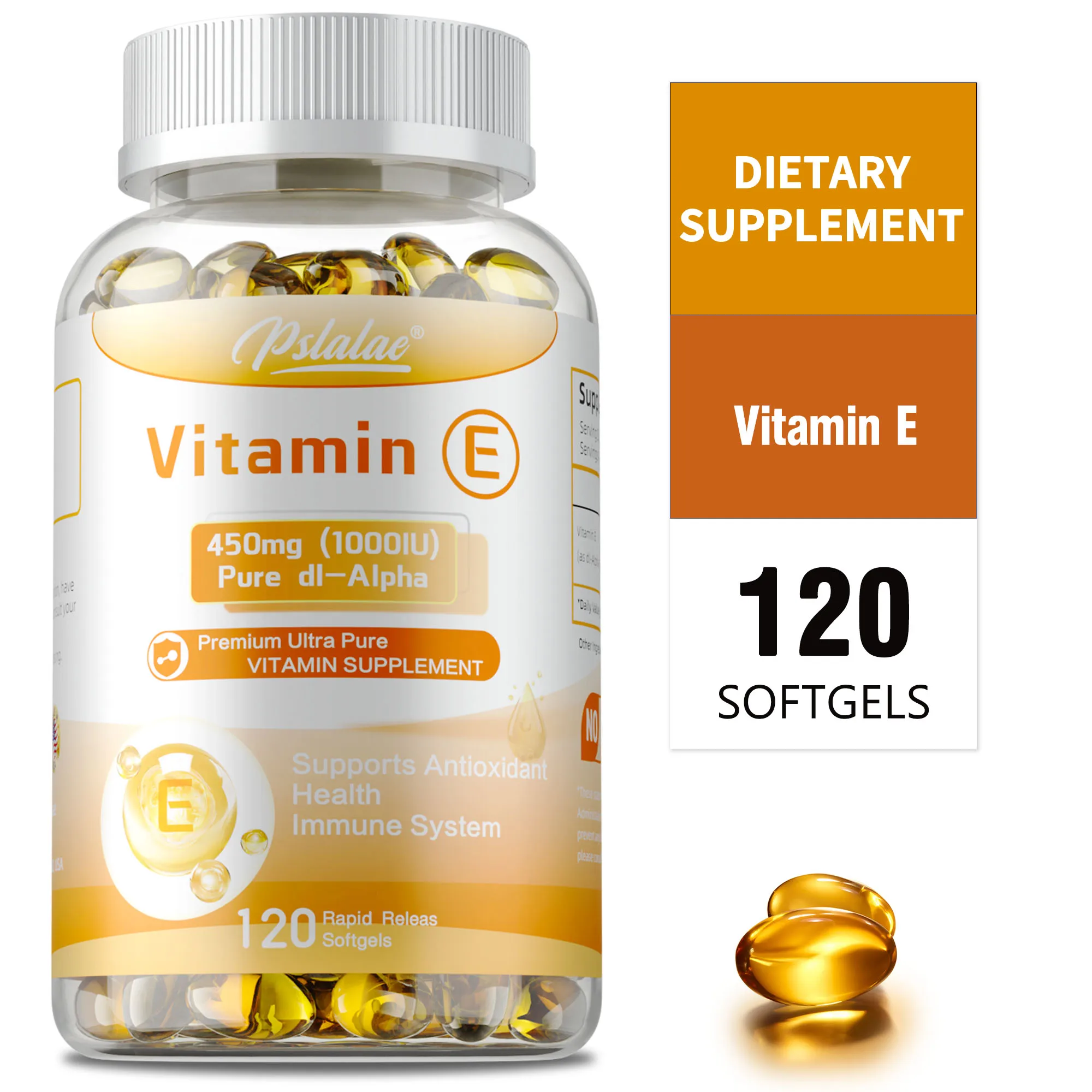 

Vitamin E - Anti-aging, Skin Firming, Increases Skin Elasticity, Promotes Skin, Hair, Nails and Eye Health, Boost Immunity