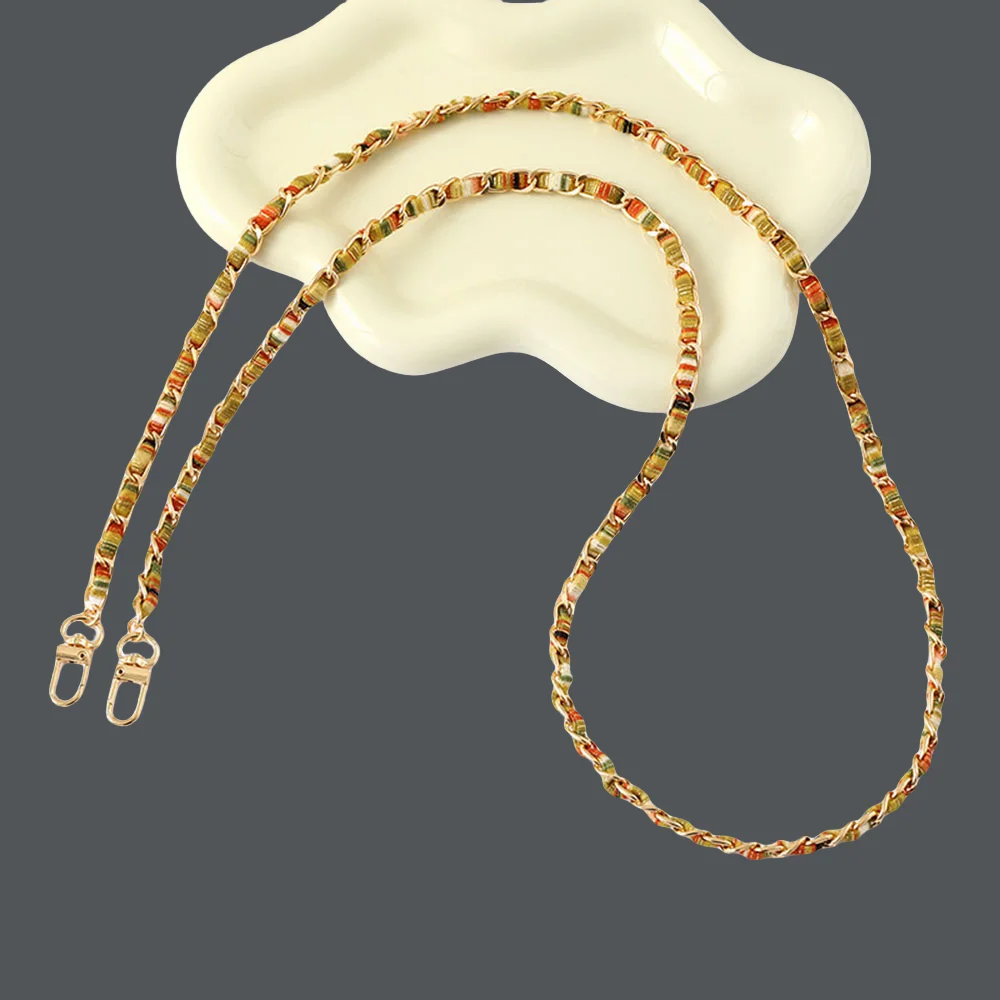 

60cm Shoulder Strap Braided Chain All-match Thin Decorative Bag Strap Mobile Phone Case Chain Bag Strap Crossbody Chain