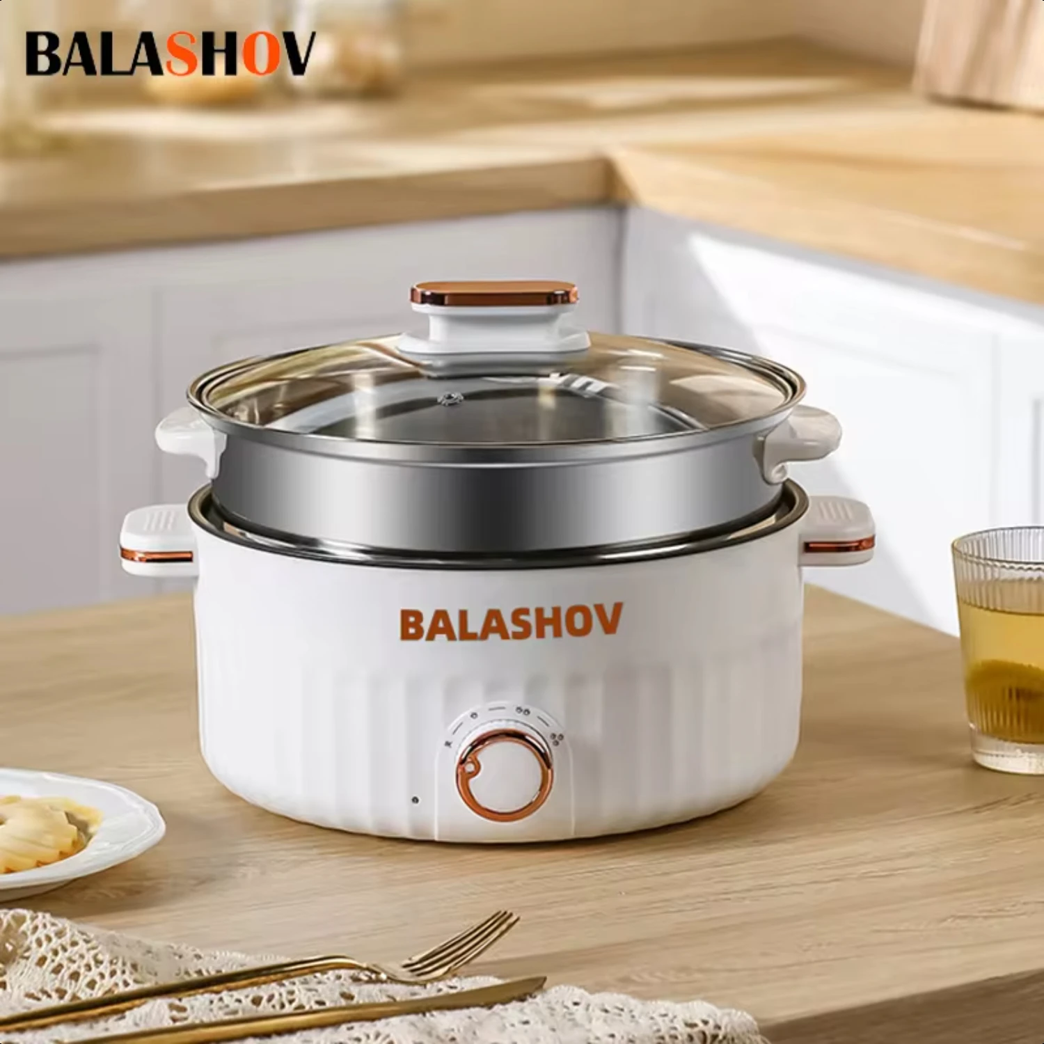 3L 110V Portable Rice Cooker Non-stick Pan Kitchen Appliance Plug