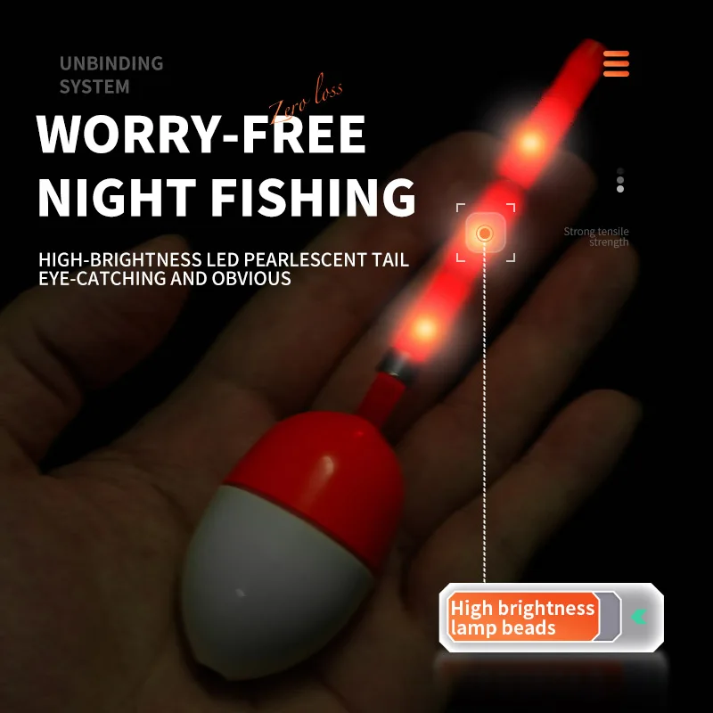 Dual purpose Electronic LED Floating Wave Rock OceanSea Fishing with Night Light Float Electronic ABS Fishing Accessories Gear