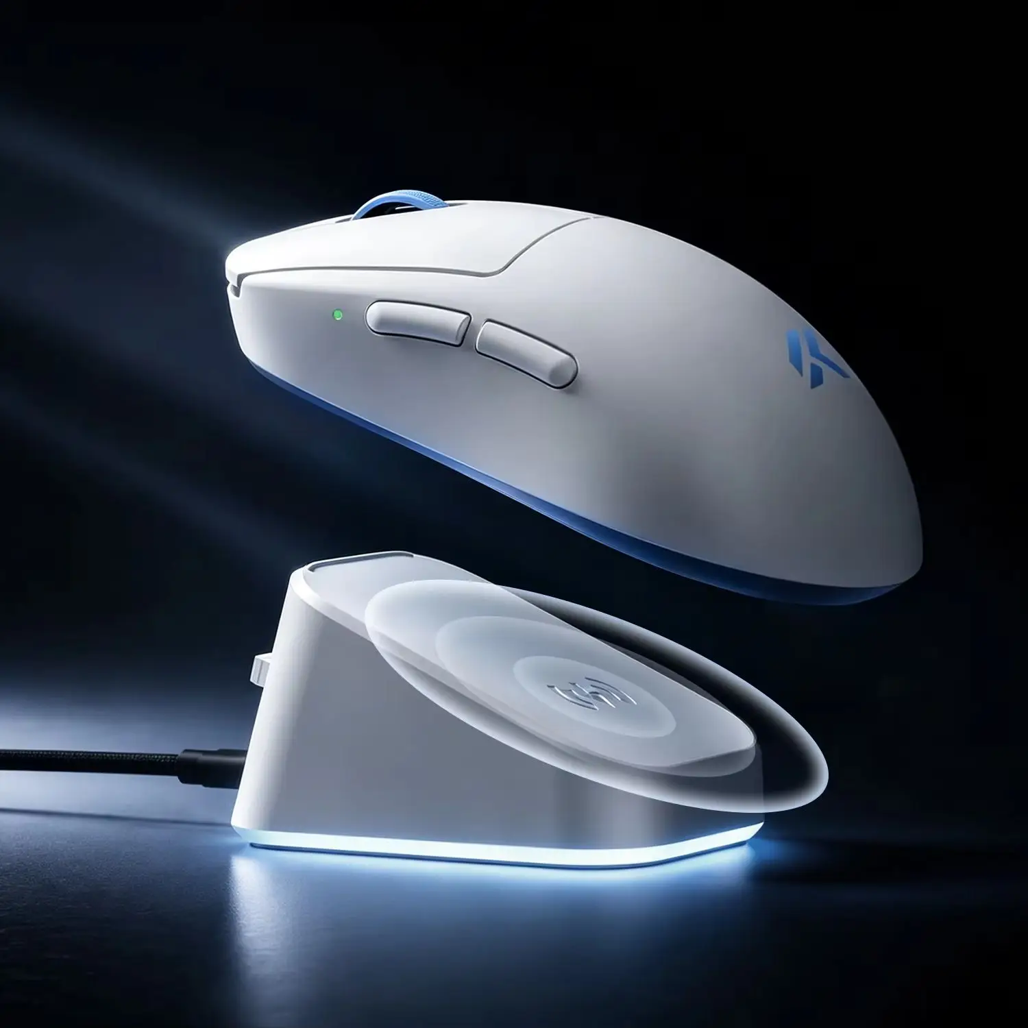 MCHOSE A7 V2 Lekka Bezprzewodowa Mysz Gamingowa z Podwójną Częstotliwością Sondowania 8000Hz, Sensorem PAW3950 TI, Mysz Gamingowa do Esportu i Biura — zdjęcie produktu 5