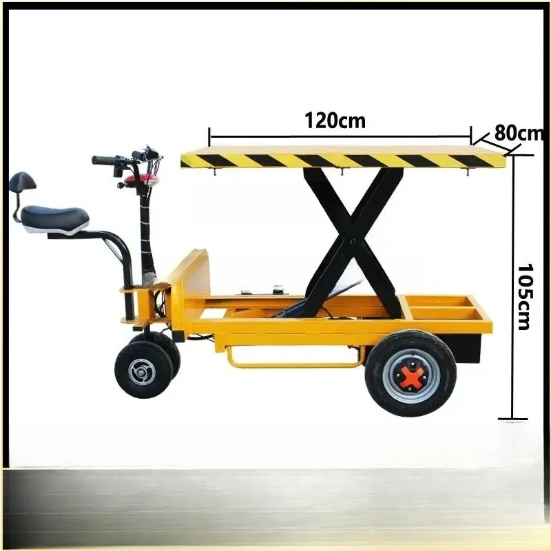 b-2  electric hydraulic lifting flatbed truck three or four wheels mobile lifting platform transport truck