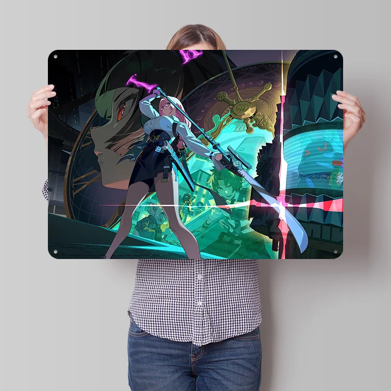 Zenless Zone Zero Yanagi 3D Texture Printed Poster Custom Vintage Metal Tin Plate Sign for Wall Art Article Decoration Gaming