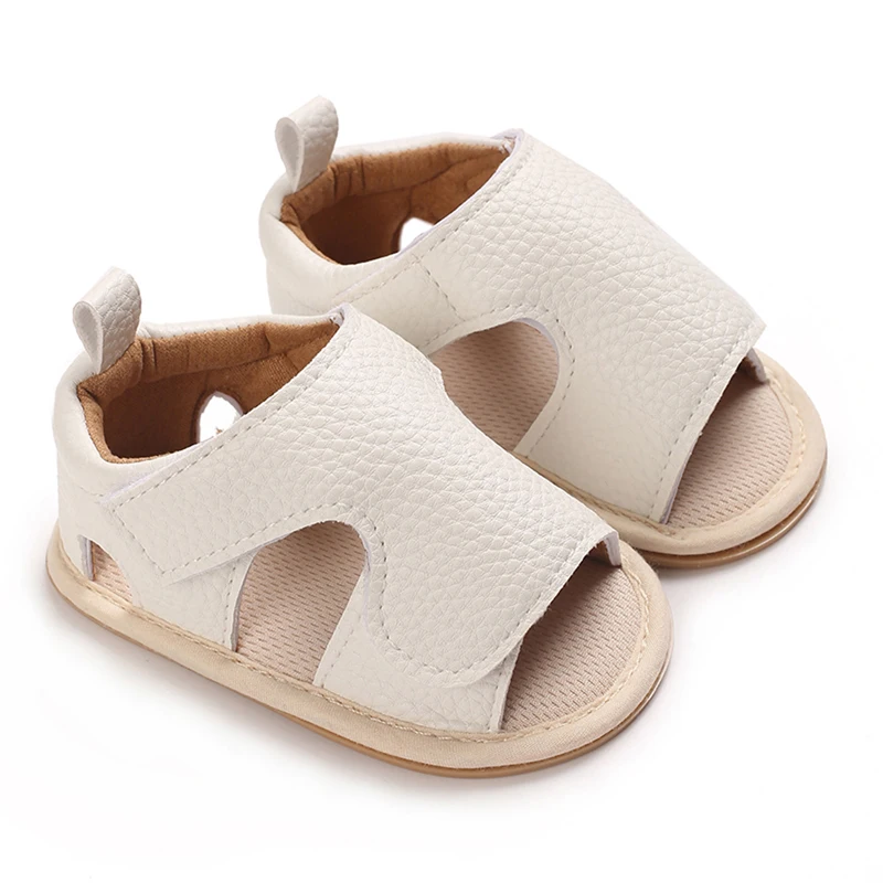 Baby Girl Summer PU Sandals Anti-slip Rubber Sole Open-Toe Shoes for Outdoor, School, Party