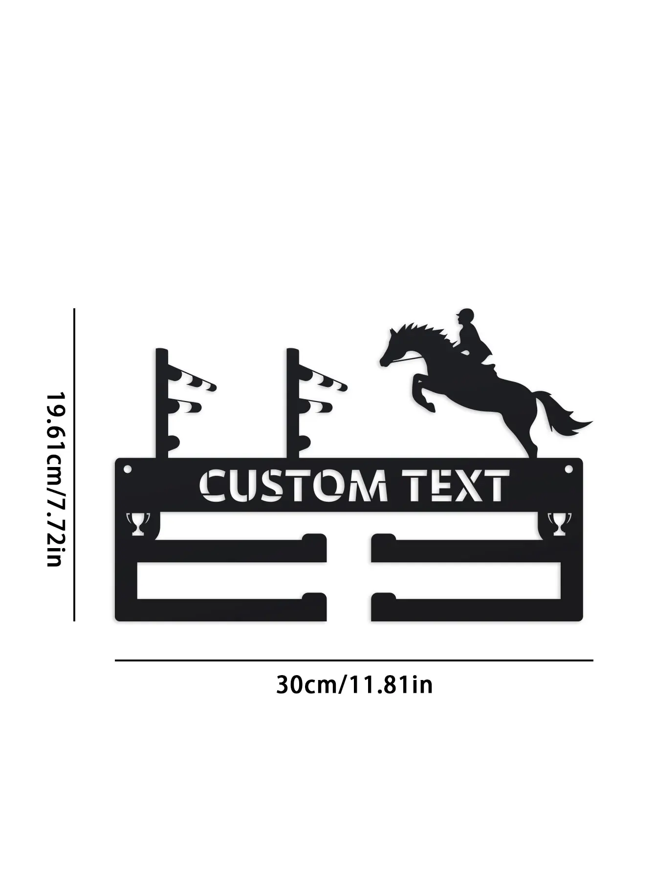 Custom Medal Hanger Horse Ribbon Holder, Sports Awards Ribbons with Name Holder, Horse Riding Medal Hanger Display Rack Equestri