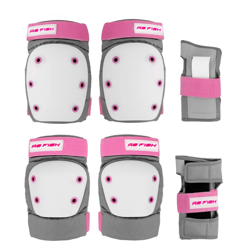 Skateboard Protective Gear Knee Pads 6-piece Set Adult Men's Skating Roller Skates Sports Elbow Palm Rwist Protection Women