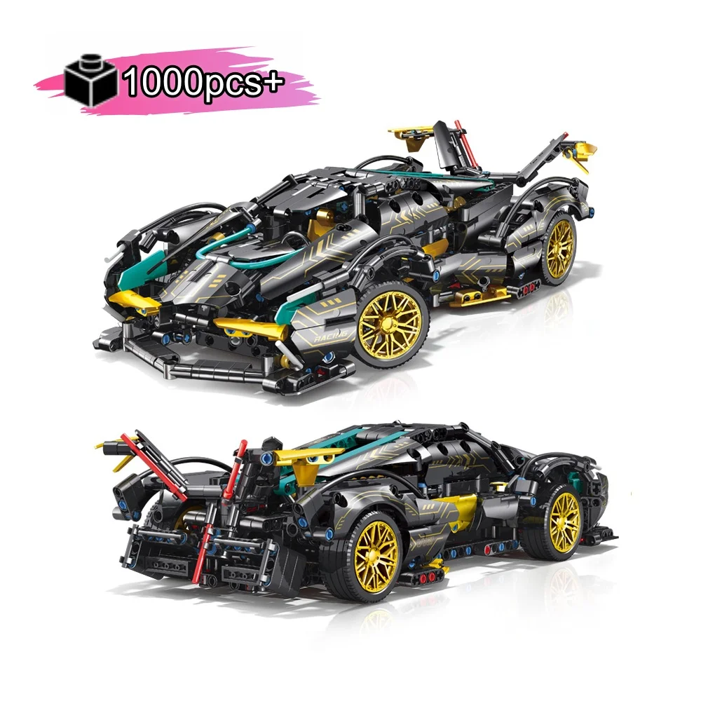 

Технический городской скоростной автомобиль, роскошный автогоночный автомобиль с супер гонщиками, кирпичи, игрушки для детей, подарки на день рождения, Рождество, Хэллоуин