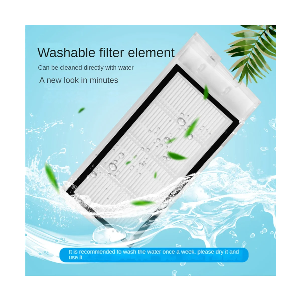 Main Brush Side Brush Filter Mop Cloth Replacement Accessories for Eve Plus Robot Vacuum Cleaner