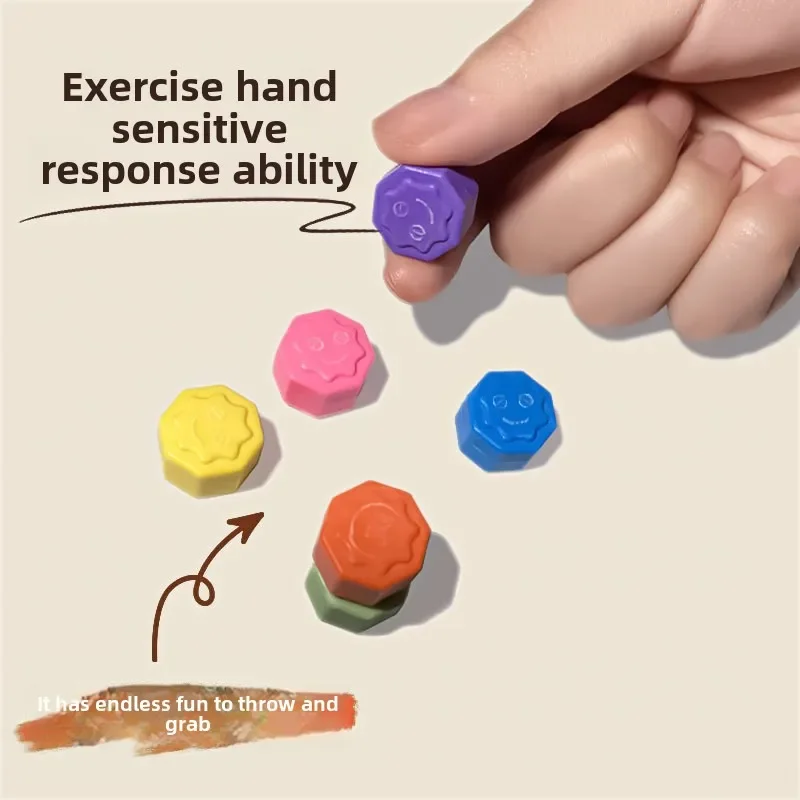 

6Pcs/box Korea Traditional Play Game Gonggi Jack Stone Pebbles Set Exercise Color Random