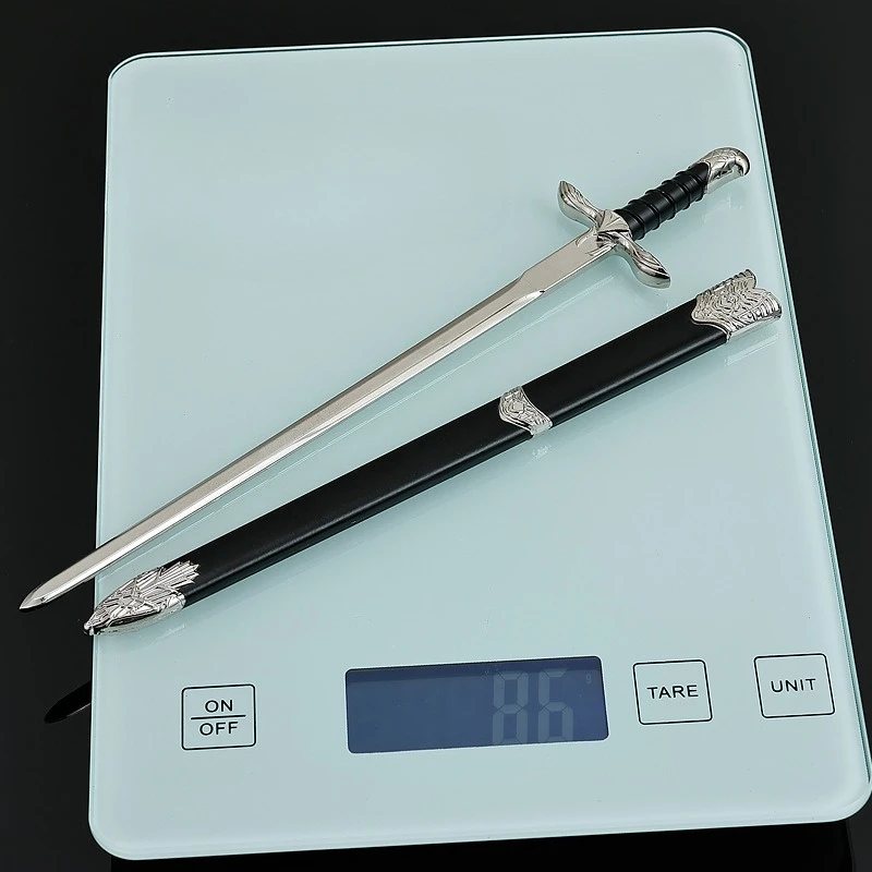 22Cm Zwaard Van Altair Game Perifere Metalen Vakmanschap Model Met Zwaard Schede Desktop Versieren Ornamenten Verjaardagscadeautjes Speelgoed