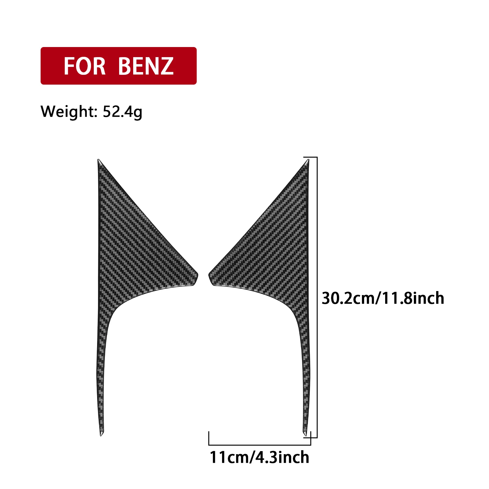 

For Benz C-Class W206 2022+ Car Accessories Outer A-pillar Door Post Decorative Panel Carbon Fiber Exterior Sticker Modification