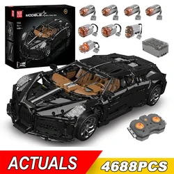 MOULD KING 13163 Technical Moter Power APP Remote Control La Voiture Noire Sport Car Building Blocks Bricks Toys Kids Gifts Boys