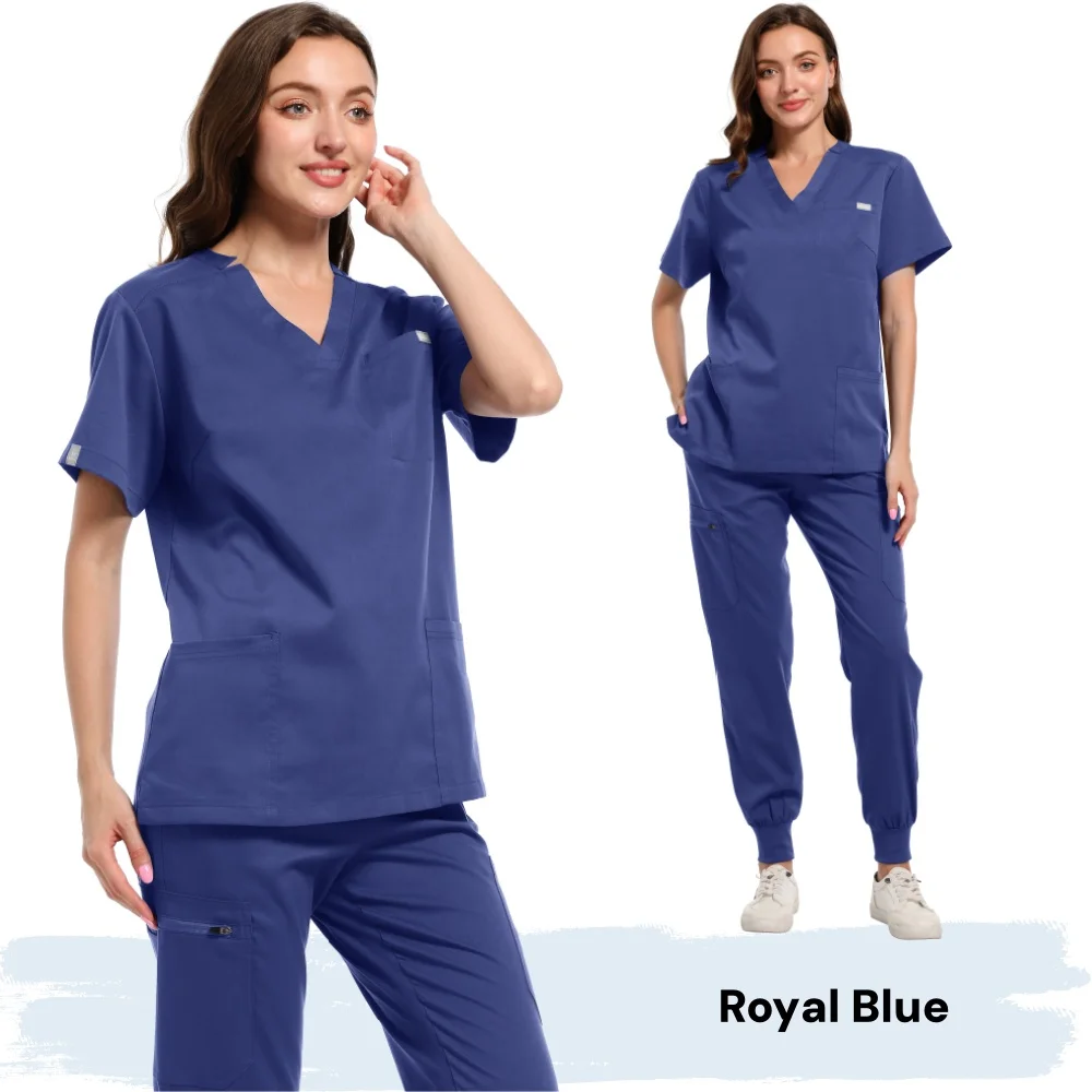 Uniformes chirurgicaux d'infirmière médicale, vêtements de travail à col en v pour Salon de beauté de médecin d'hôpital, ensembles de gommages de pharmacie clinique, soins infirmiers pour médecins de Spa