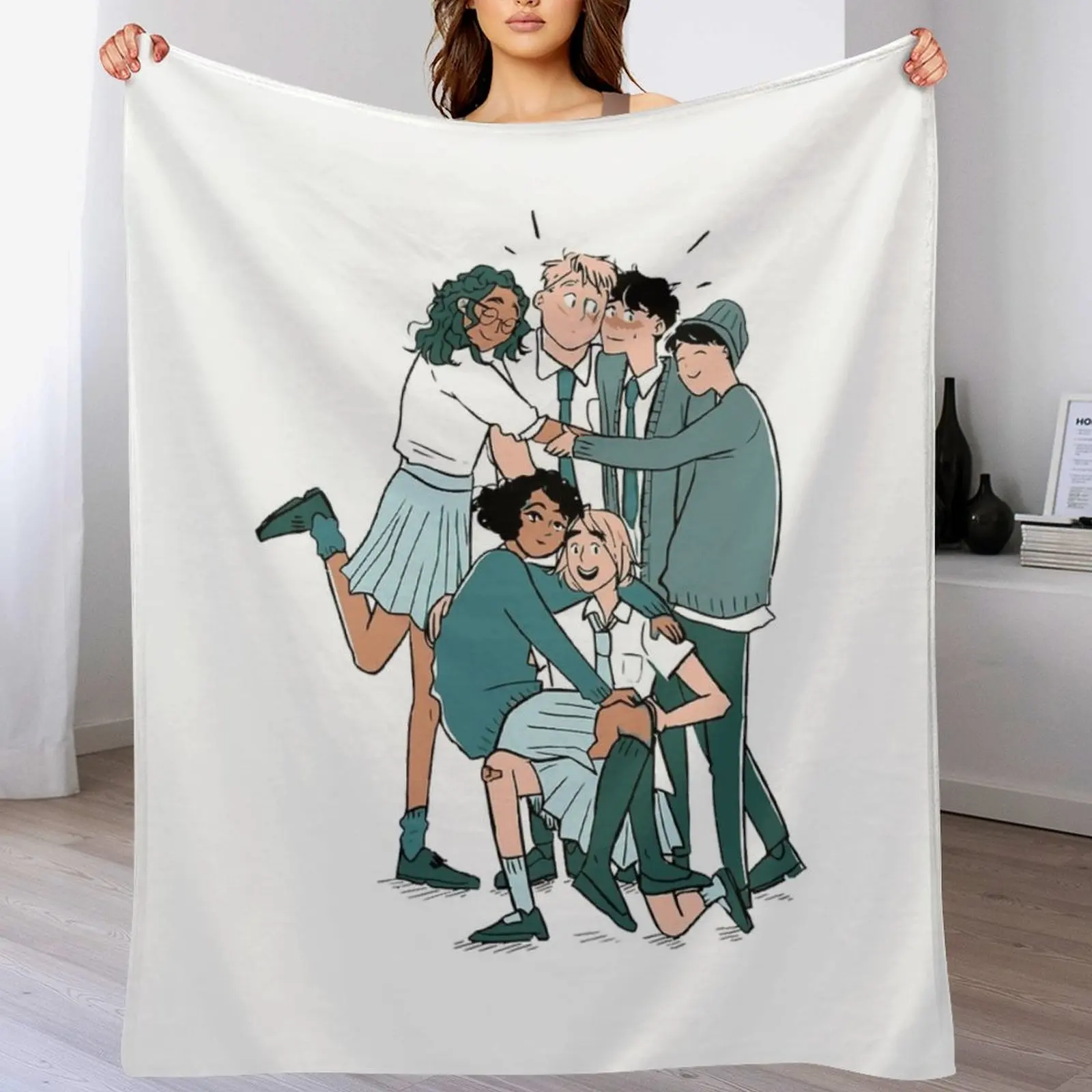 

heartstopper leaves Throw Blanket Furry Summer Beddings Bed covers Luxury Throw Blankets