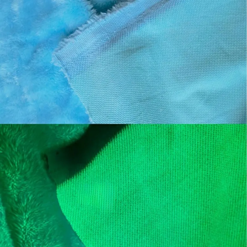 Blue Color Luminous Velvet Fabric Illuminant Color Changing Plush Cloth Glow in Dark Velvet Fabrics for DIY Sewing