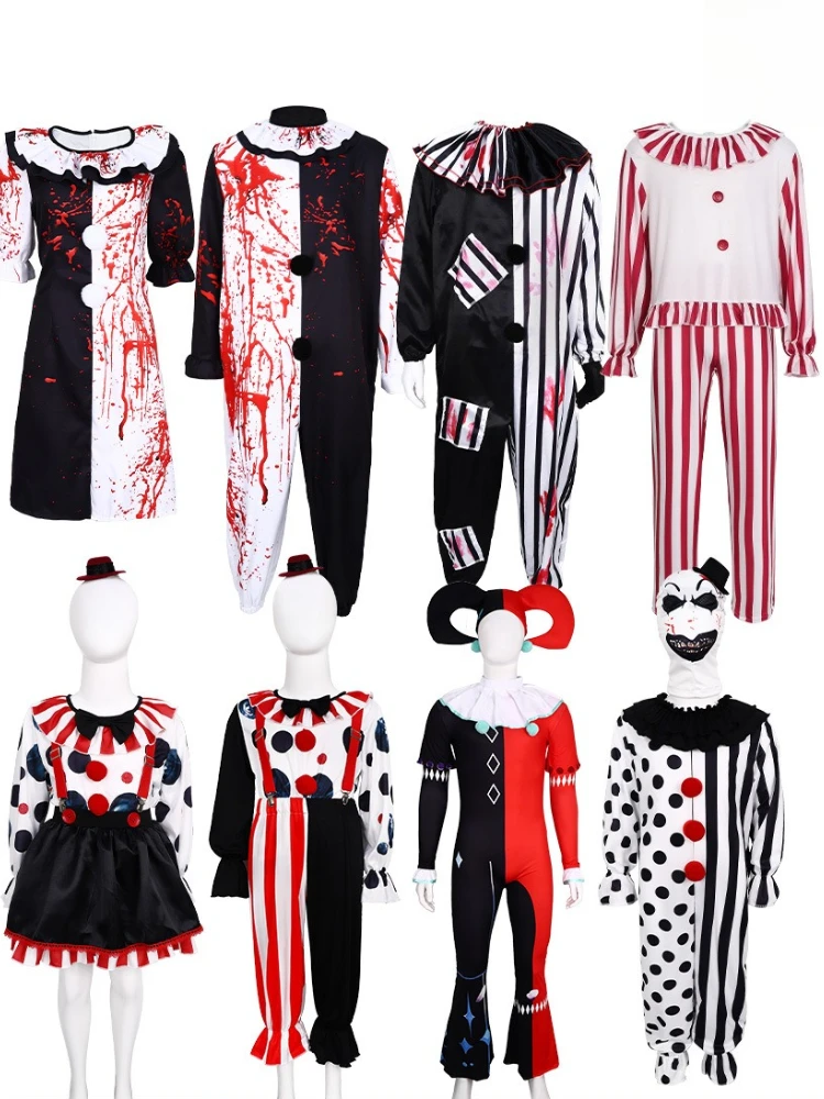 

Art The Clown Cosplay Costume ‌Terrifierr 3 Bloody Outfits Killer Clowns Jumpsuits for Halloween Carnival Party Horror Costumes