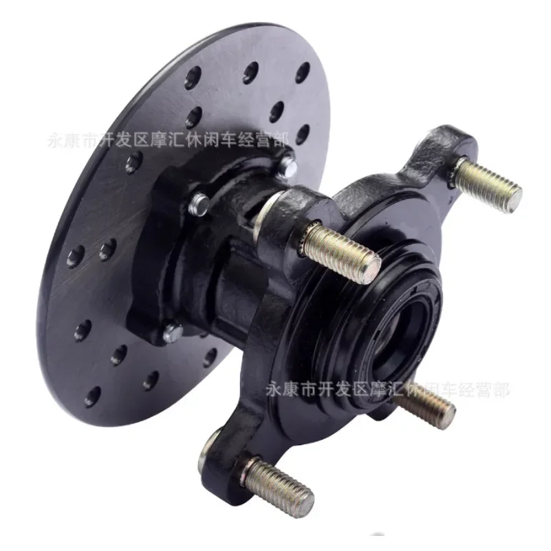 Front 15MM 4*M8 Stud Brake Wheel Hub & pad For 50cc 110cc ATV 6 7 8 Inch Rim Tire Go Kart Buggy Karting UTV Quad Bike Part