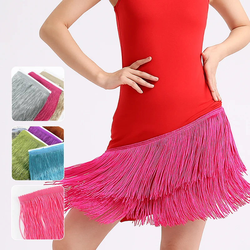 

5Meters 10-30cm Colored Tassels Fringe for Curtain Latin Dresses Decoration Lace Trim Clothes Fabric Trimming Sewing Accessories