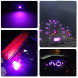 10x 5050 1SMD T5 B8.5D Led Bulbs Pink Purple Universal Fit For Car Dashboard Warning Indicator Car-Styling T5 Led Bulb