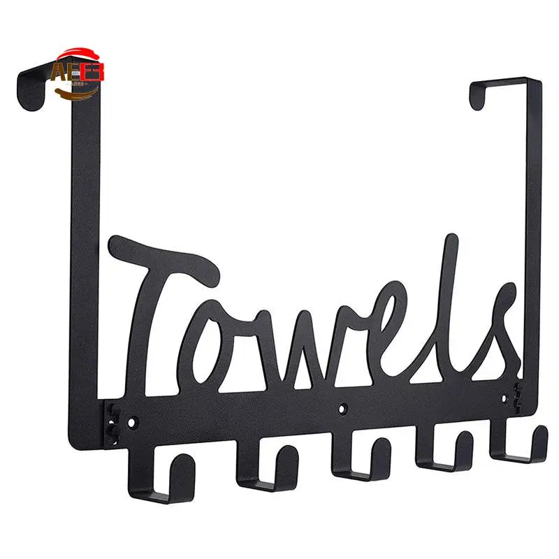 

AEE3 - Настенный держатель для полотенец без перфорации, крючок для одежды на дверь, органайзер для хранения на дверь, подходит для ванной комнаты