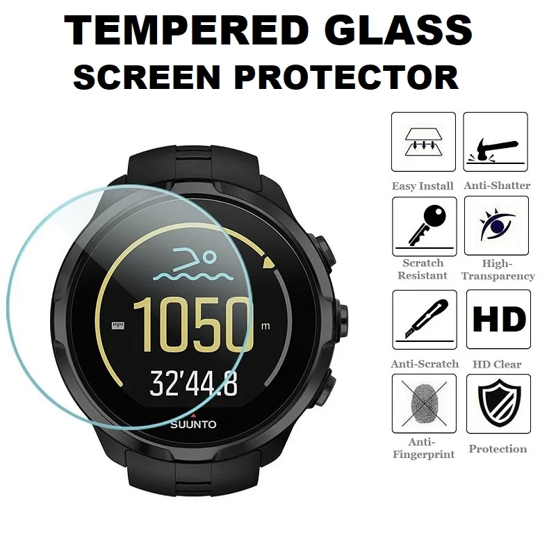 5PCS Screen Protector for Suunto SPARTAN SPORT WRIST HR Smart Watch HD Clear Tempered Glass Anti-Scratch Protective Film