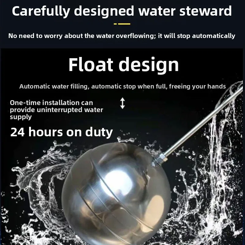 304 Stainless Steel Float Switch, Water Level Control Valve for Water Tank & Water Tower view 4