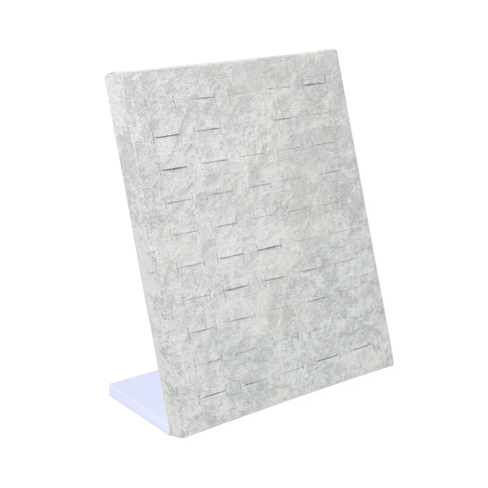 50 فتحة حلقة عرض موقف رمادي يتدفقون المواد مجوهرات حامل مُنظِم حلقة عرض موقف لغرفة المعيشة