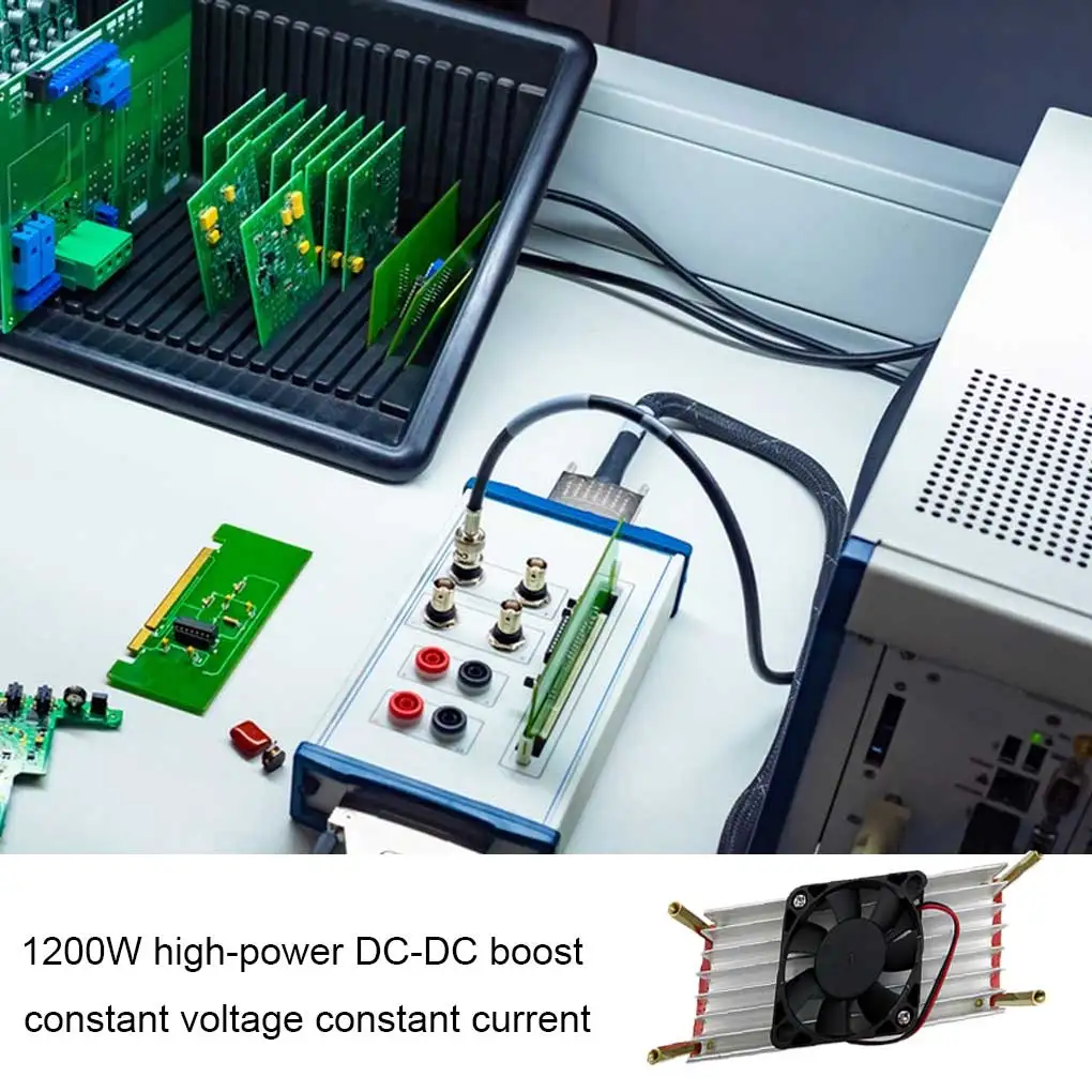 

Power Supply Module 1200W DC-DC Compact Regulator Modules Sturdy Electrical Equipment Current Voltmeter Ammeter