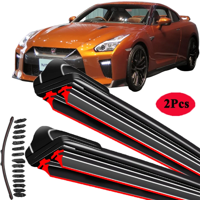 

For NISSAN GT-R GT R R35 2007-2024 Car Windshield Wiper Blade Front Windscreen Brushes Washer Accessories Window Cleaning Parts