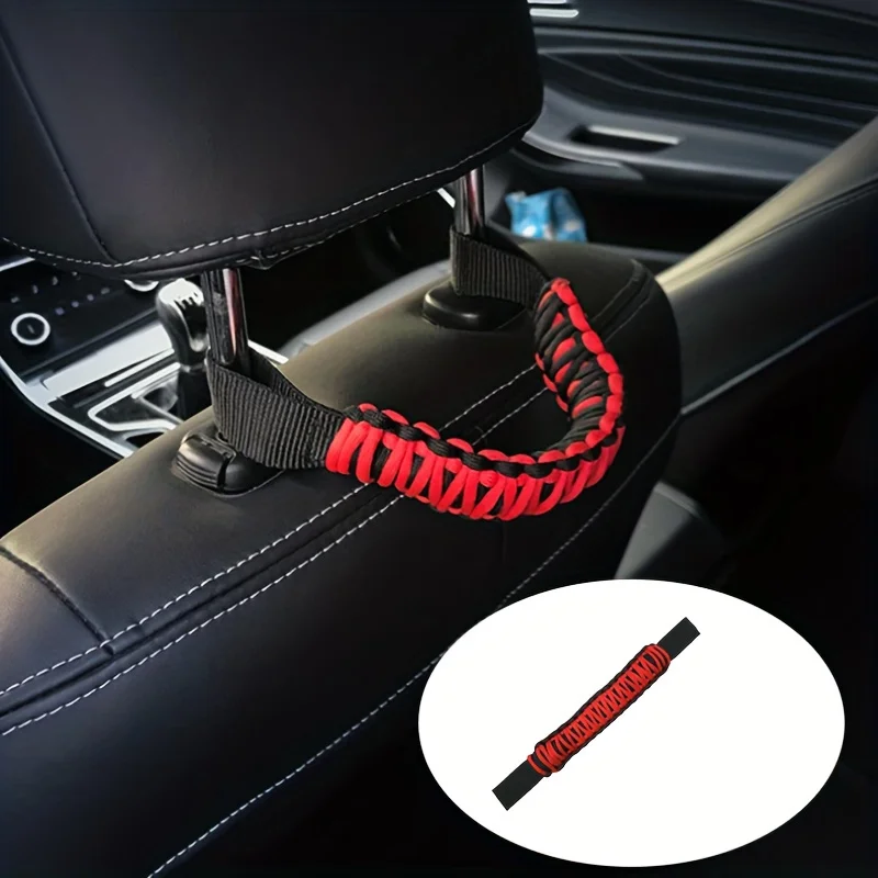1pc Household car accessories polyester seven core umbrella rope woven portable car rear seat handle rope