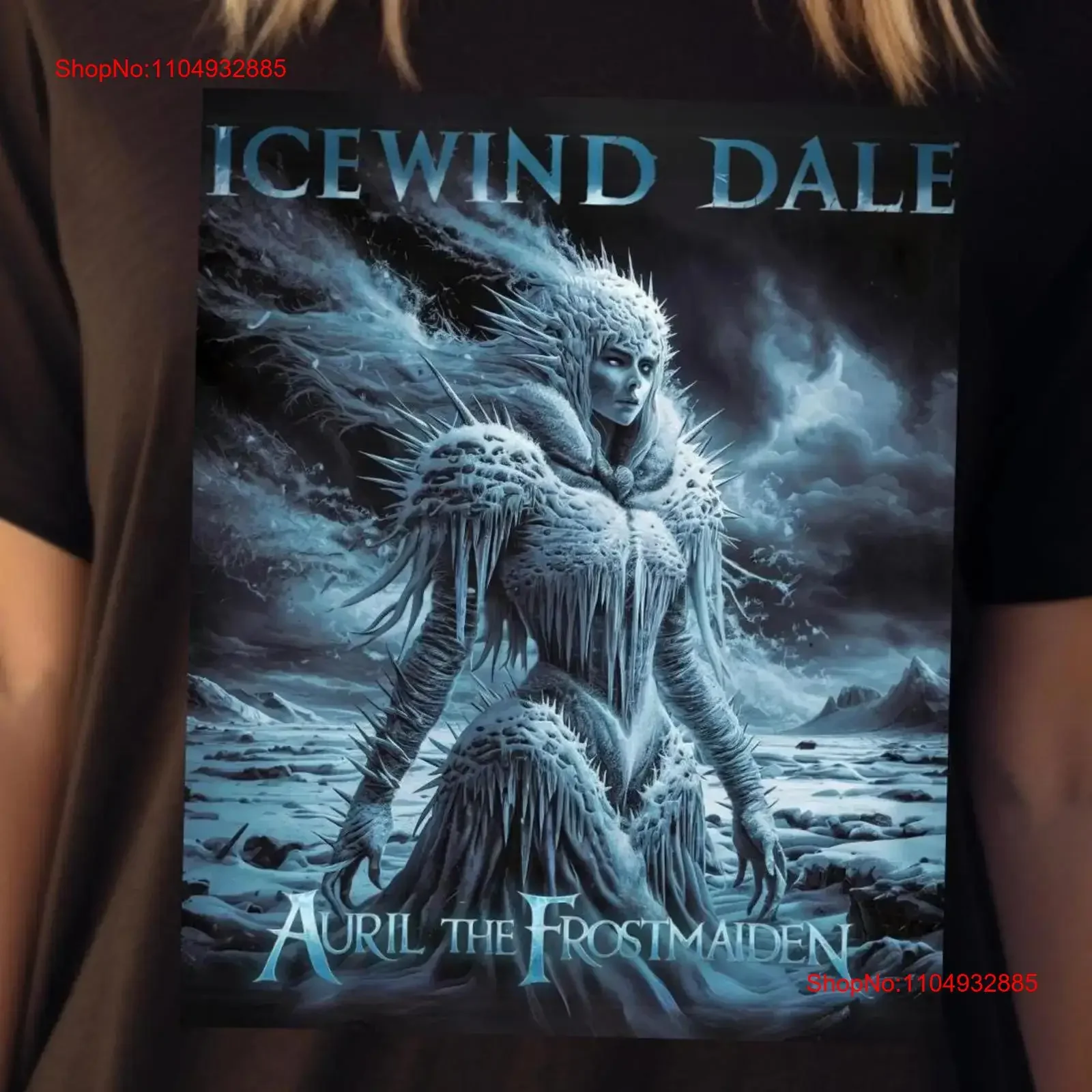 

Icewind Dale Auril the Frostmaiden T Shirt vintage Washed Slightly Versatile Top For Everyday Wear Stylish fashion Comfortable