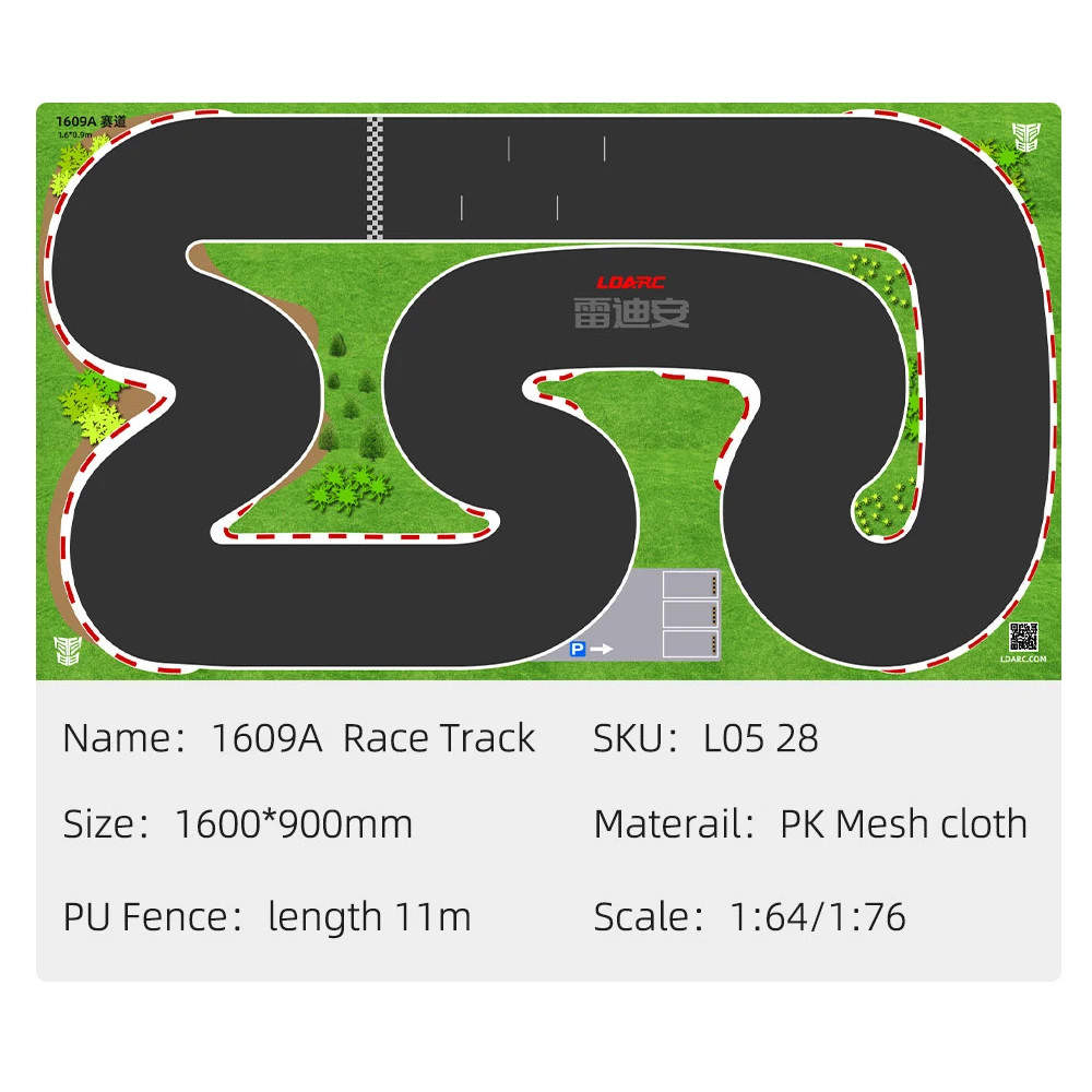 LDARC race track mat 240x120cm 160x90cm 120x60cm PK mesh coloth  Portable Race Accessory for Table Racing Car mini rc vehicle