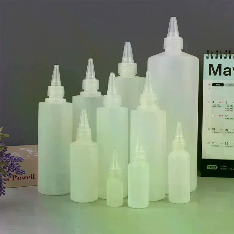 10-1000ML Empty Plastic Squeeze Dropper Bottle With Screw Cap Semi-transparent Eyes Liquid Ink Oil Paint Pigment Container
