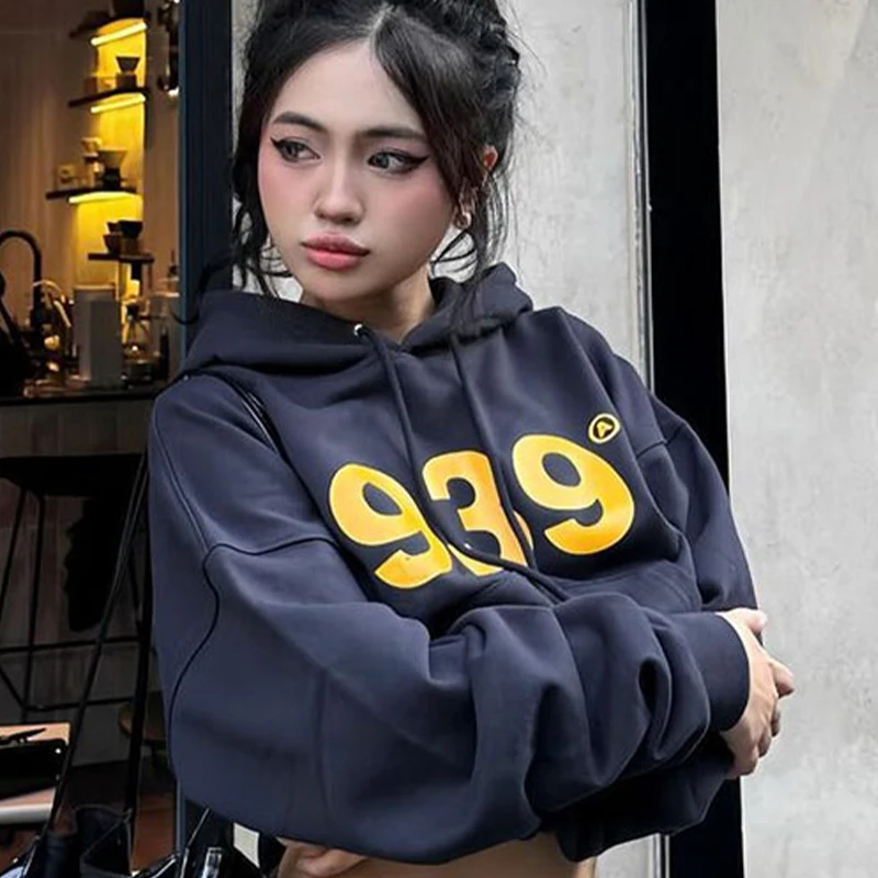 Frauen Neue Hoodie Top Herbst Winter Streetwear Fashion Print Lange Ärmel Beiläufige Dünne Hoodie Weibliche Vielseitige Thermische Kleidung