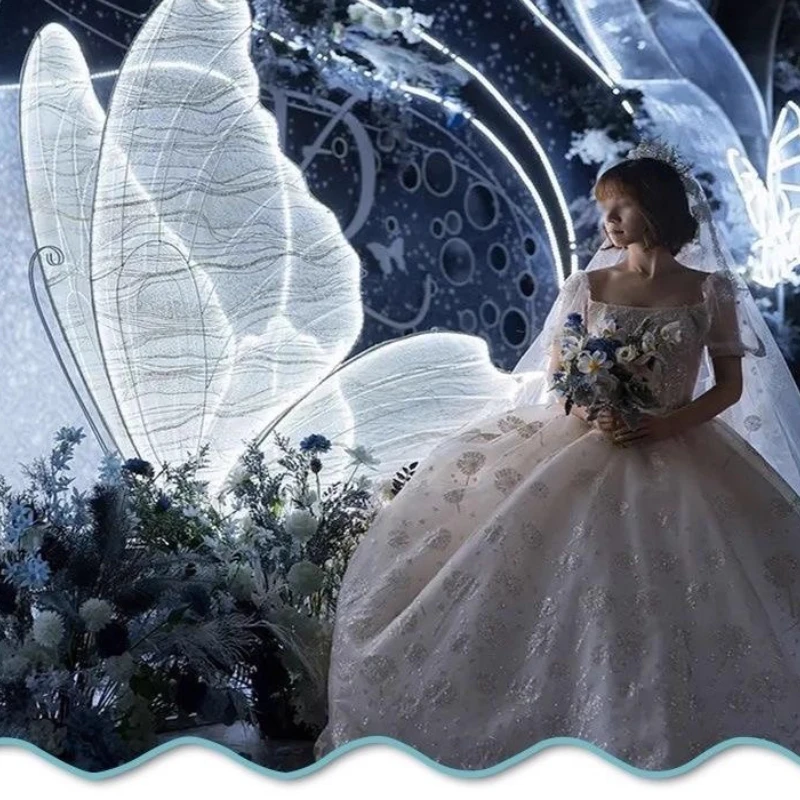 

Свадебный торшер с бабочкой, креативная сцена с бабочкой, светящаяся подвесная декоративная опора для свадебных украшений 60/80/100 см