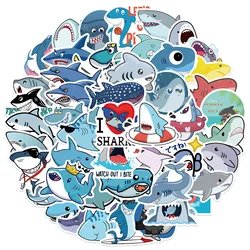 50Pcs Shark Stickers，Ocean Shark Waterproof Vinyl Stickers and Decals for Water Bottle, Laptop, Computer, Luggage, Skateboard