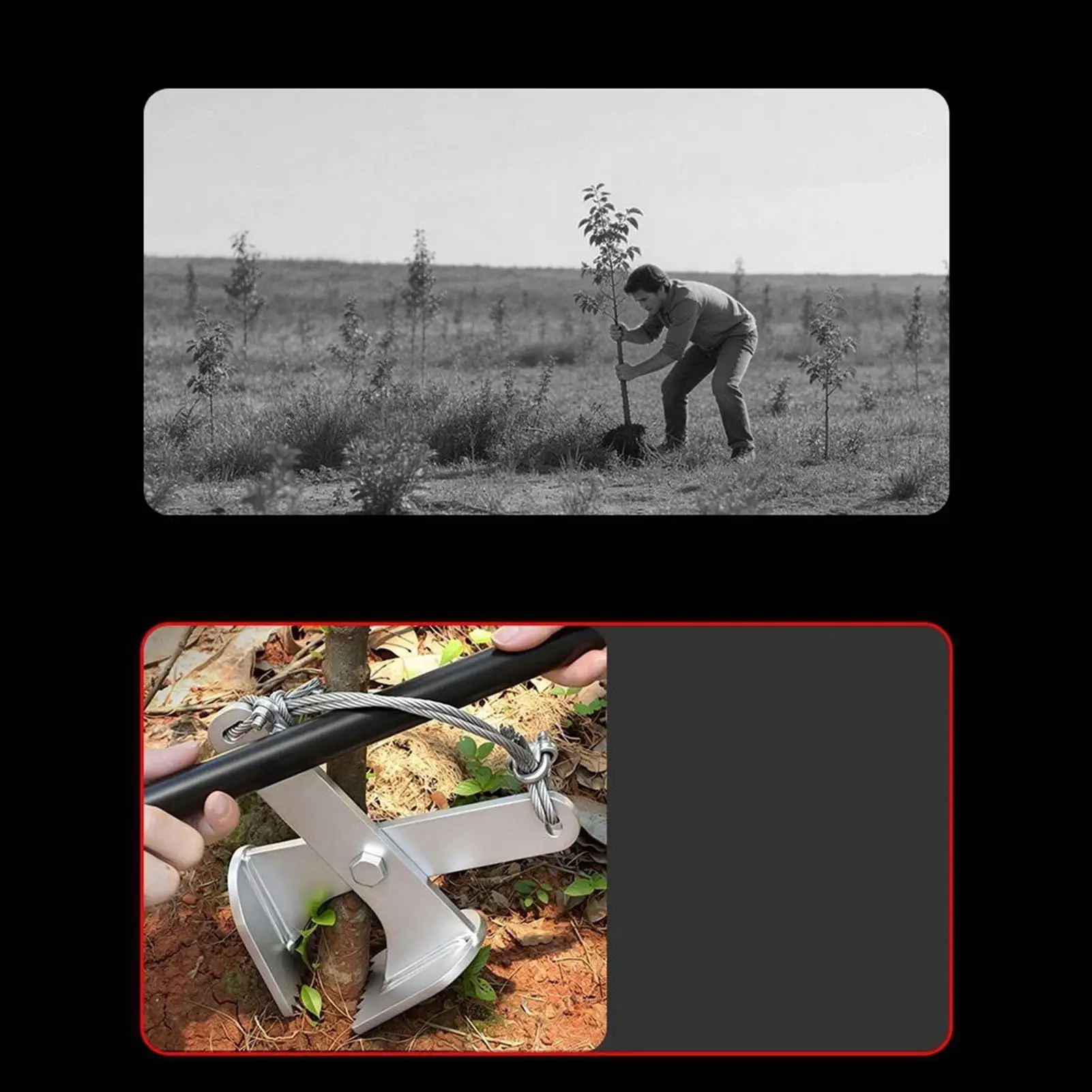 Tree Root Remover Tool Manual Ergonomic Metal Anti-Slip Rustproof Uprooter Tree Sapling Root Puller Tool For Planting