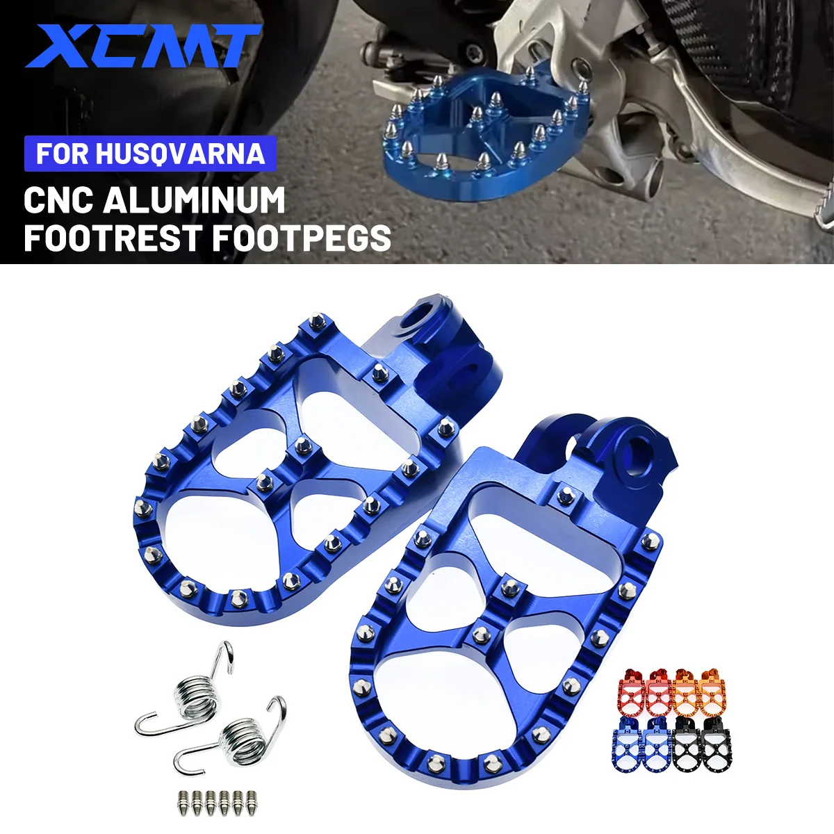 For HUSQVARNA TC125/FC250-450 14-15 TC250 14-16 TE/FE150-501 14-16 701ENDURO 16-24 701SUPER MOTO 16-24 Foot Pegs Footrest