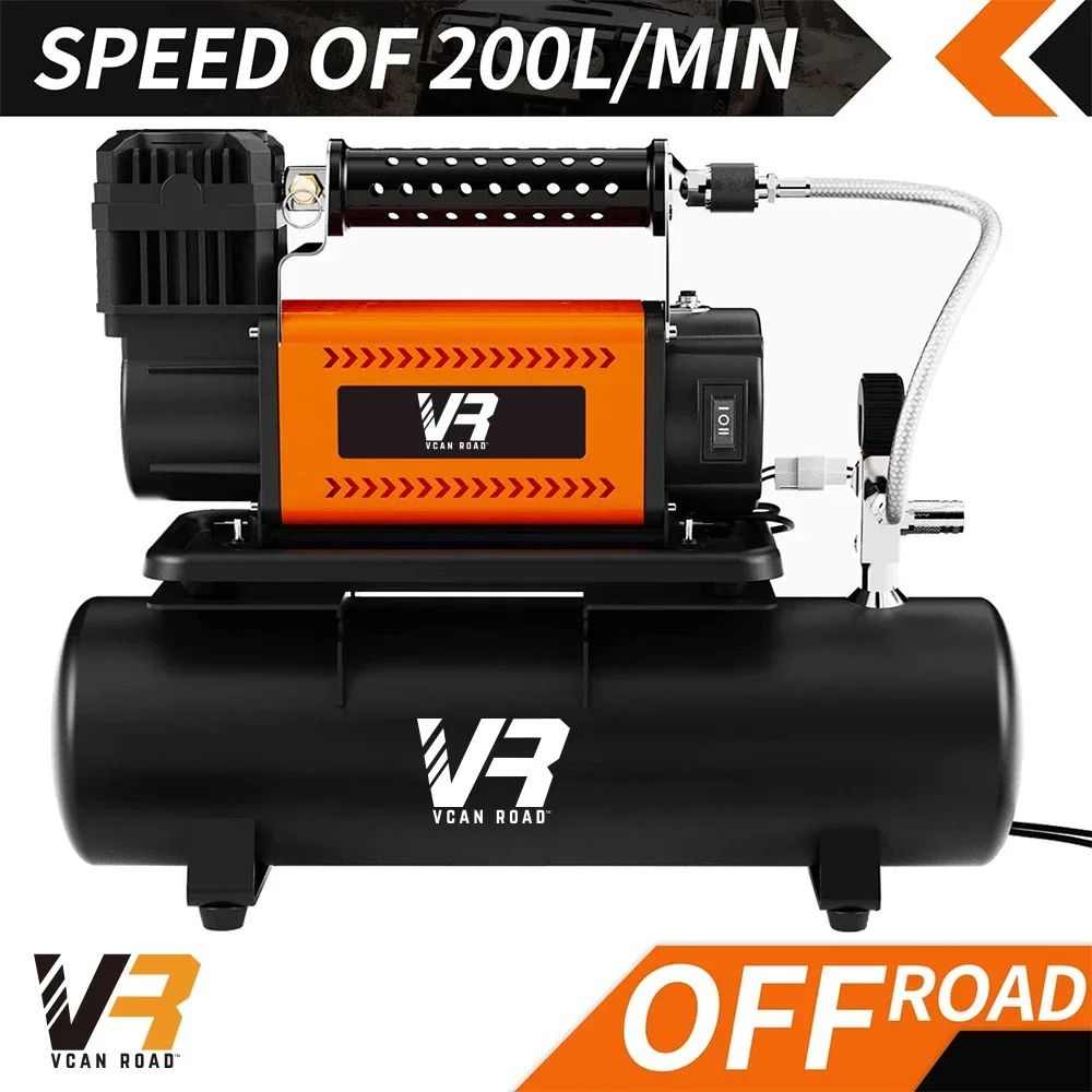 Portable Heavy Duty Car Air Compressor With Auto-Stop Function With A Digital Gauge 150psi 12v Tire Inflator Pump For Truck