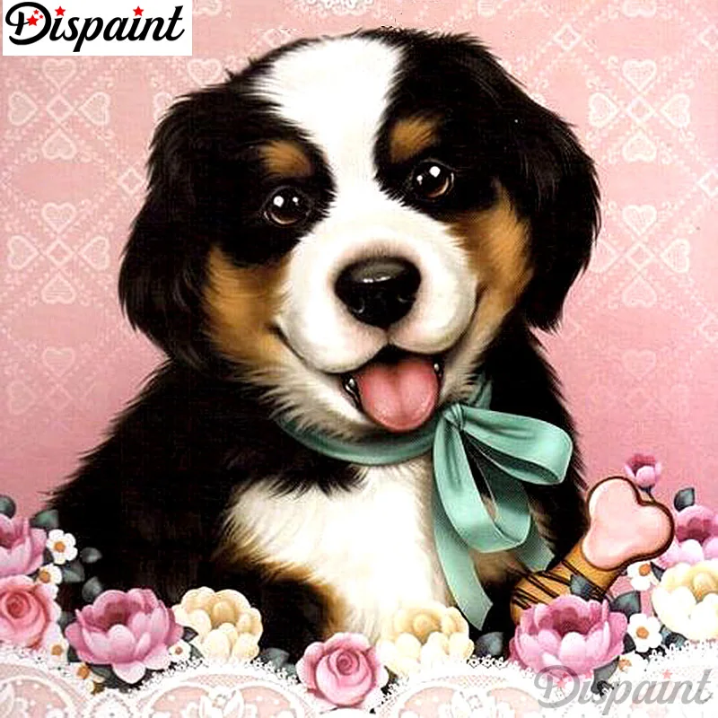 

Dispaint Full Square/Round Drill 5D DIY Diamond Painting "Animal dog" Embroidery Cross Stitch 3D Home Decor A12843