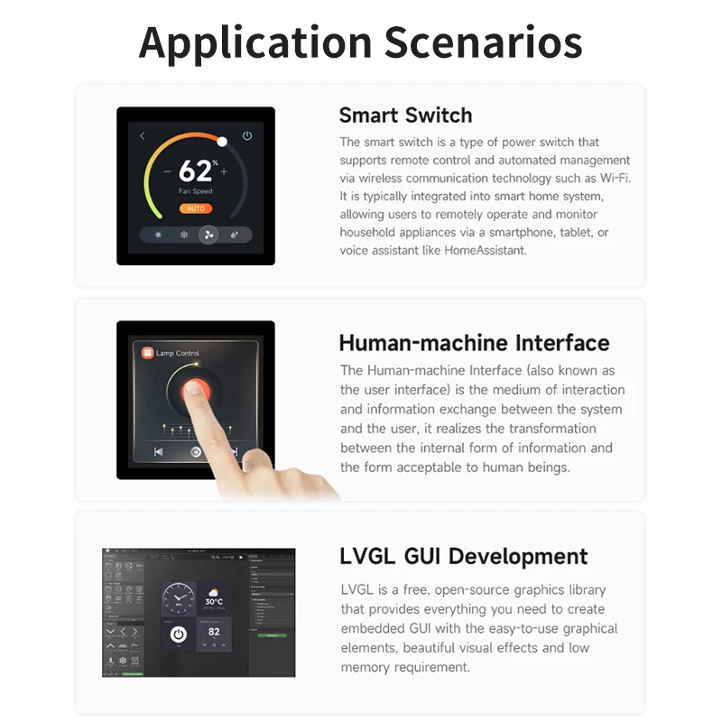 ESP32-S3 4 Inch Capacitive Touch Display 5-Point Touch 32-Bit LX7 Dual-Core Processor Support Bluetooth 5 and WiFi for ESP32