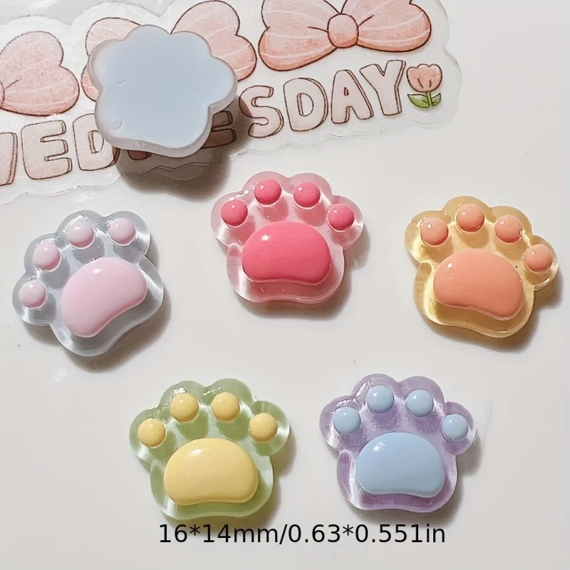 20 Pieces per Pack of Cute Cartoon Resin Accessories, Cartoon Claw Accessories, Hair Clips, Hair Accessories, Earrings, Material