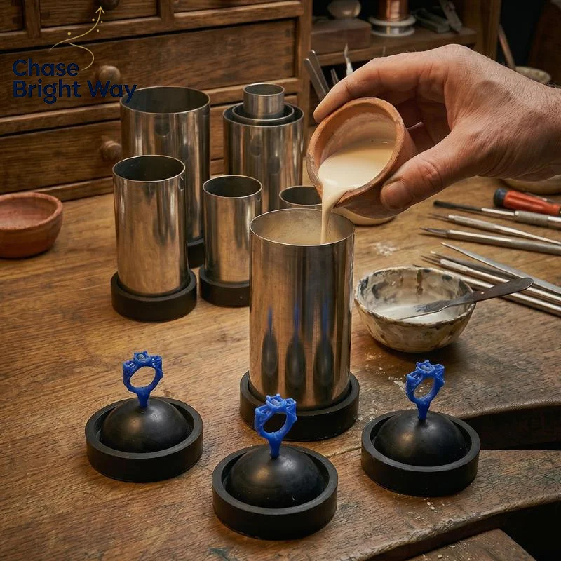 Durable Lost Wax Casting Flask with Anti-slip Rubber Base Professional Master Mold for Jewelry Artisans Makers