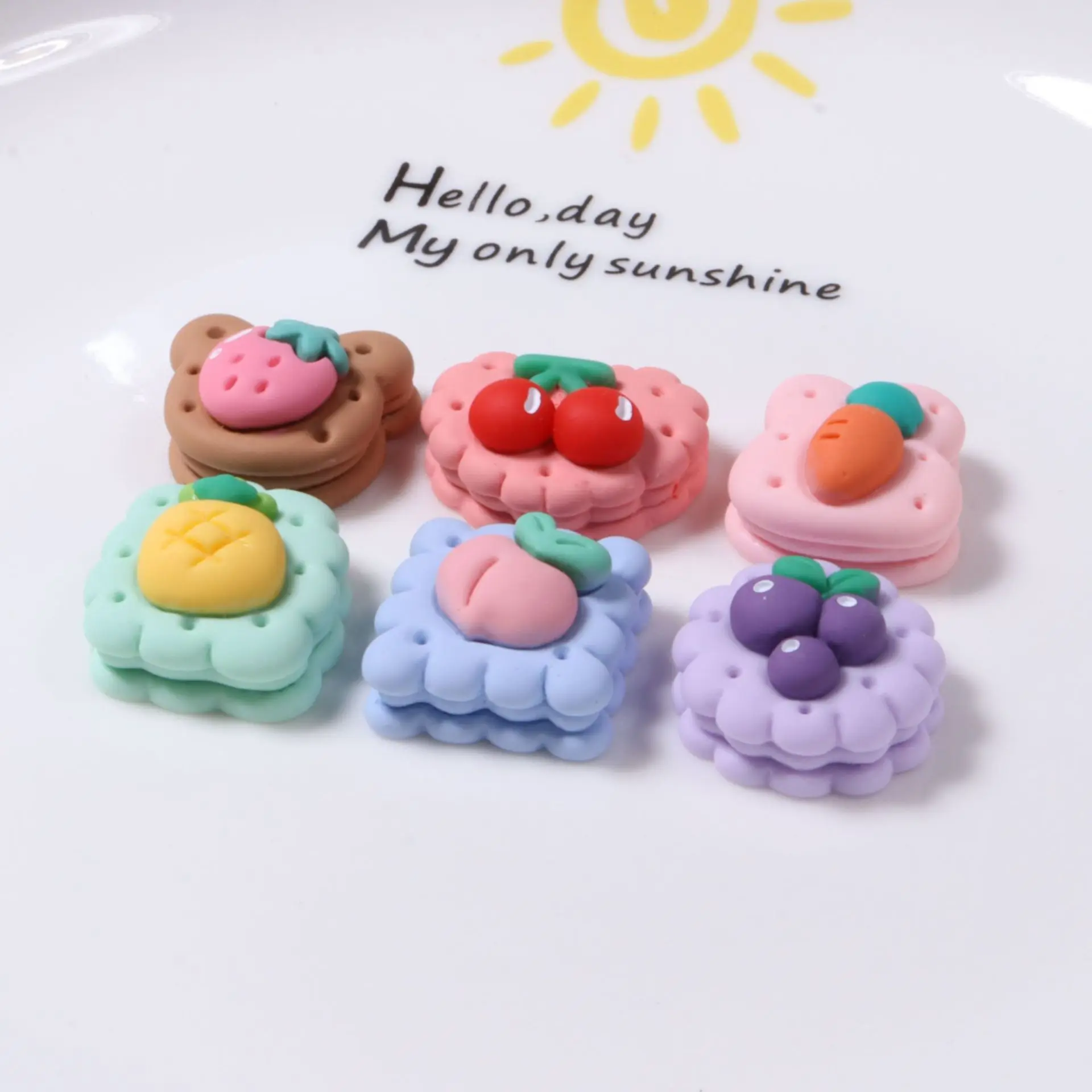 20pcs Mix Flatback Resin Fake Foods Cabochon for DIY Handmade Hair Bow Fruit Cookies Decoration Headwear Accessories Supplier