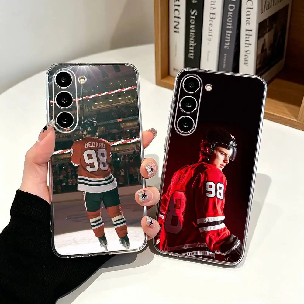 ice hockey prodigy C-Connor B-Bedard Clear Phone Case for Samsung Galaxy A71, A70, A52, A51, A40, A30