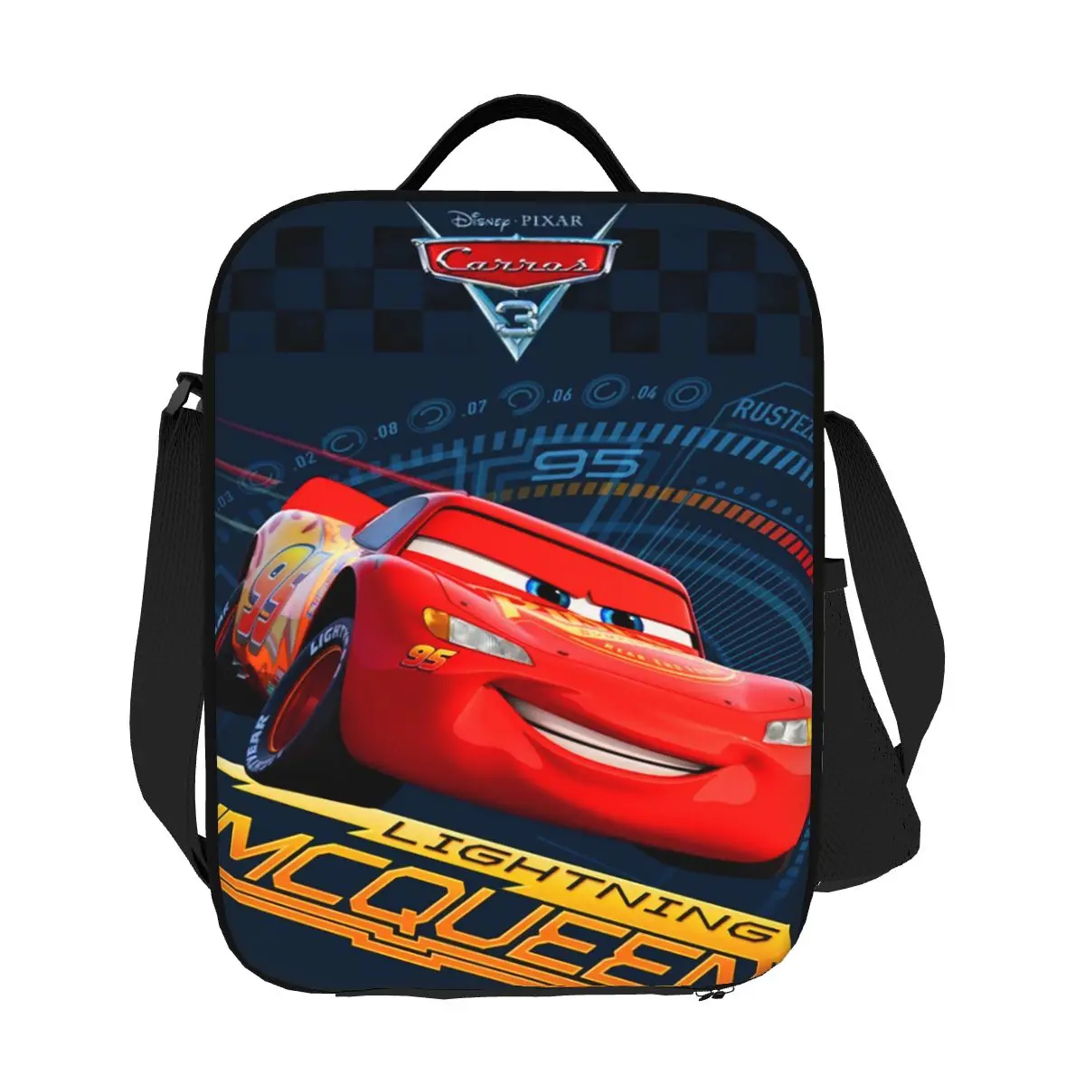 

Custom Lightning McQueen Cars Racer Thermal Insulated Lunch Bags Women Lunch Tote for Outdoor Camping Travel Bento Food Box