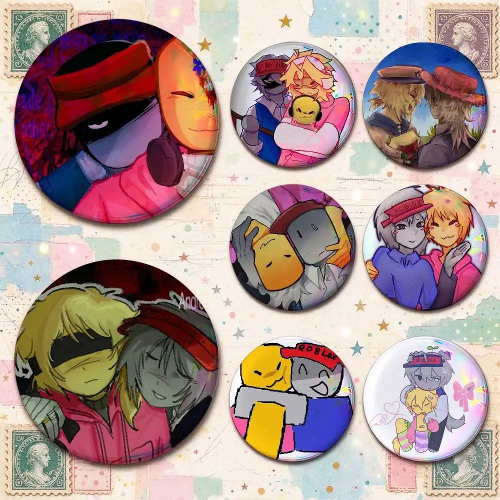 B-Bad Things Andrew Ivan 25mm 32mm 44mm 58mm Anime Badges Brooches DIY Pins Decorations Birthday Gifts
