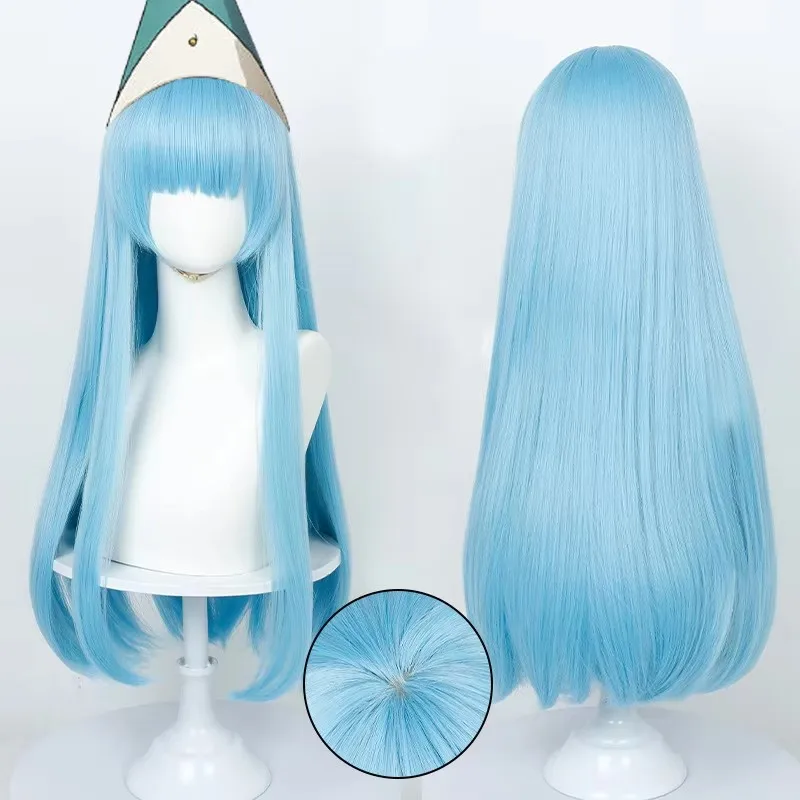 Anime Witch Hat Atelier Coco Cosplay Wigs Costume Magician Apprentice Coco Green Hair Bob Wigs Richeh Long Blue Wigs